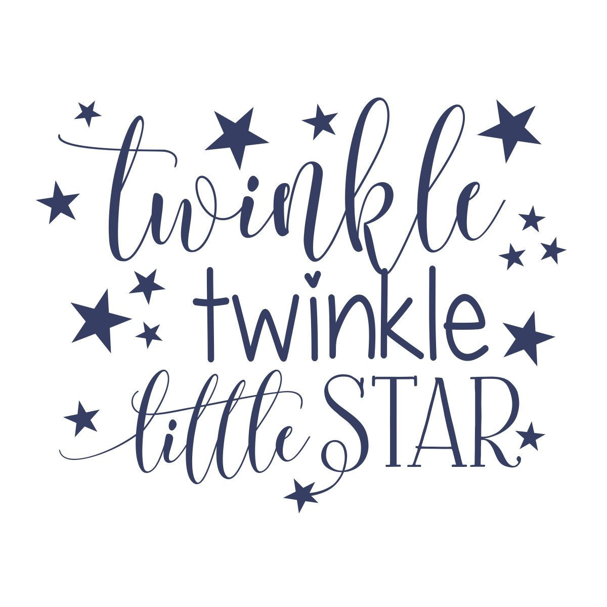 Twinkle Twinkle Little Star Nursery Decor Wall Decals