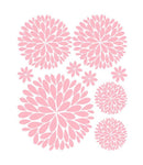 Flower Wall Decals | Another Bunch of Dahlia Flowers Vinyl Wall Decal