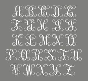 Preppy Monogram | Vine Font Single Initial Monogram Decal | Nursery Decor | Dorm Decor | Sorority Decor