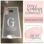 Cornhole Board Decals | Personalized Wedding Decor | Monogram Decal