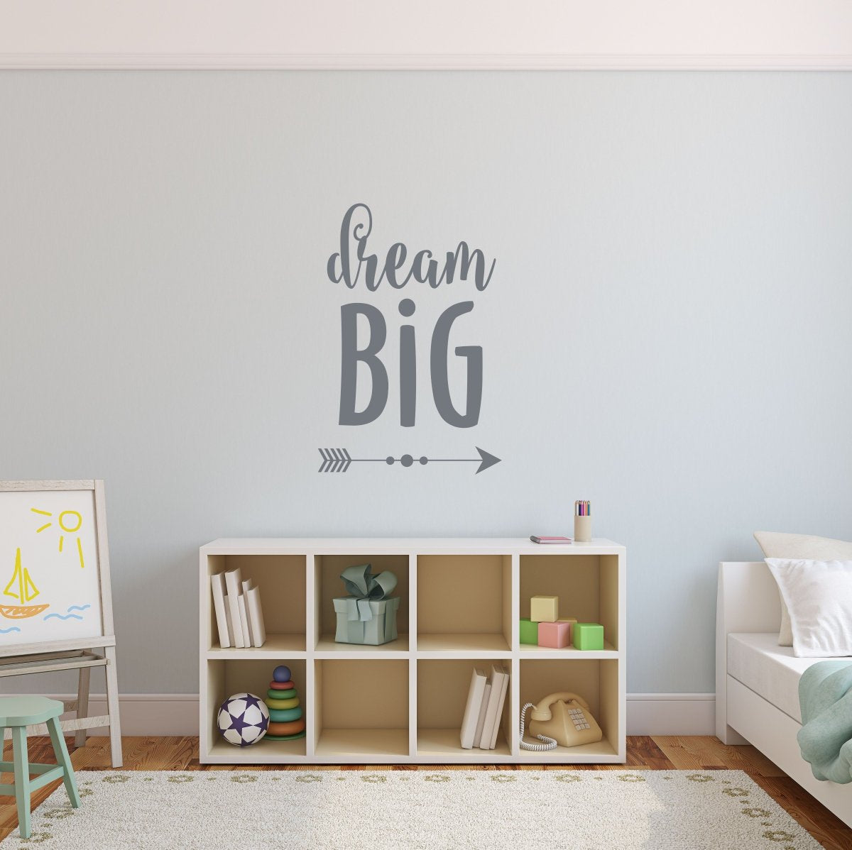 Dream Big Wall Decal | Nursery Decor for Boys | Playroom Wall Art