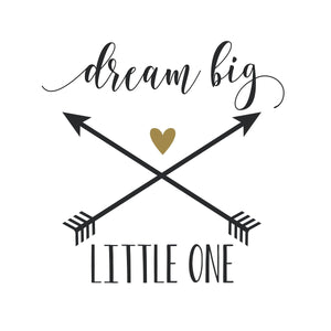 Dream Big | Dream Big Little One Wall Decal | Personalized Name Decal | Girl Nursery Decor